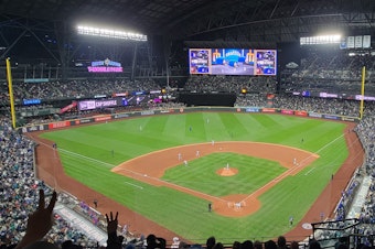 caption: A Seattle Mariners game in fall of 2023