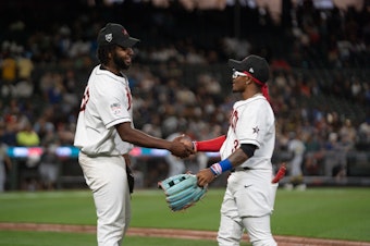 caption: The HBCU Swingman Classic gathered 50 of the best baseball players from historically Black colleges and universities for an exhibition game ahead of the MLB All-Star Game.