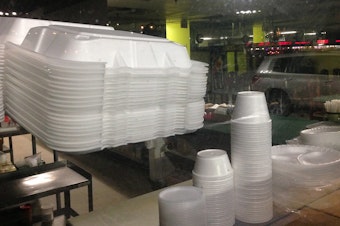 caption: Washington state lawmakers voted to ban styrofoam (polystyrene foam) in 2021. The ban came in two phases that kicked in June 2023 and June 2024. 