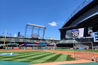 caption: T-Mobile Park gets ready for the All-Star Game.