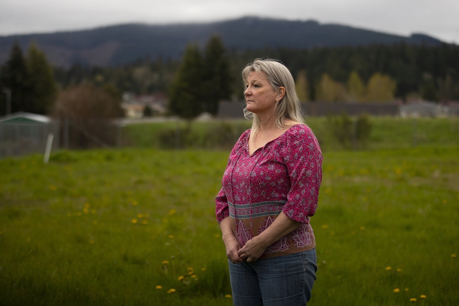 caption: Vicki Lowe, executive director of the American Indian Health Commission for Washington state and a member of the Sequim City Council is portrayed on Tuesday, April 25, 2023, in Sequim.