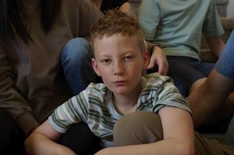 caption: Winston Hall, 9, needs growth hormone to manage symptoms of Prader-Willi syndrome, a genetic condition. A shortage of the medicine has contributed to behavioral issues that led him to be sent home from school.