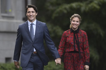 caption: Canada's Prime Minister Justin Trudeau and his wife, Sophie Gregoire Trudeau, arrive at Rideau Hall in Ottawa, Ontario, Sept. 11, 2019. The Canadian prime minister and his wife announced Wednesday, Aug. 2, 2023, that they are separating after 18 years of marriage.
