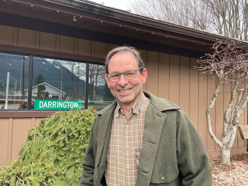 caption: Mayor Dan Rankin is hoping the Darrington Wood Innovation Center will draw new and old residents to the region, which is just an hour and a half from Seattle.
